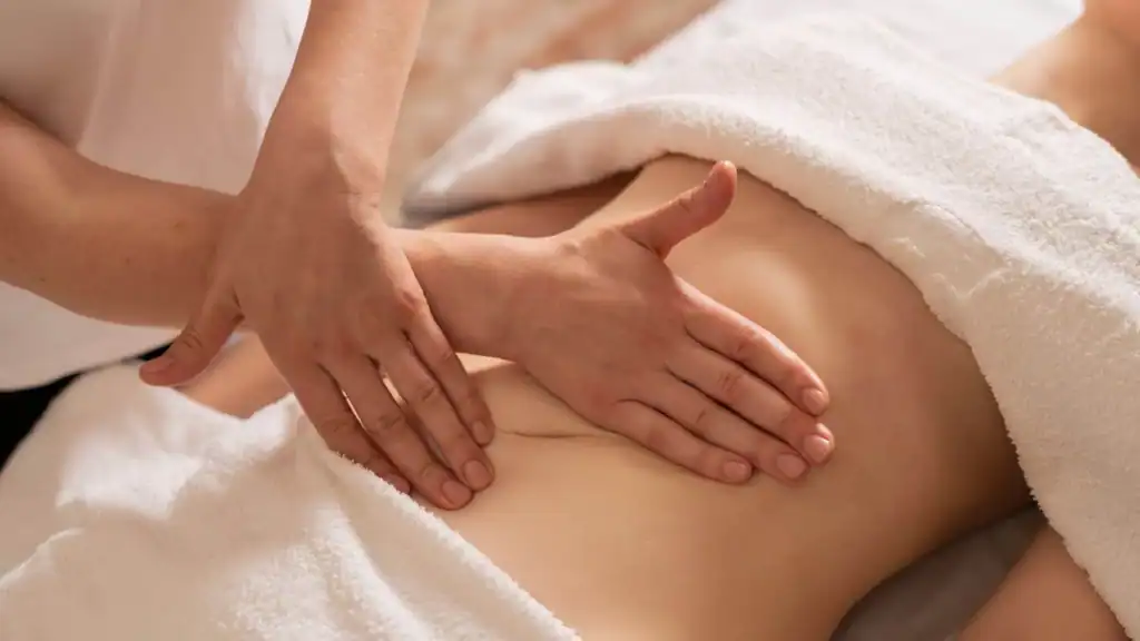 Relaxing Brazilian Lymphatic Drainage Massage with skilled hands, emphasizing wellness and body care.